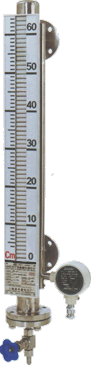 側(cè)裝磁翻板液位計(jì)演示圖